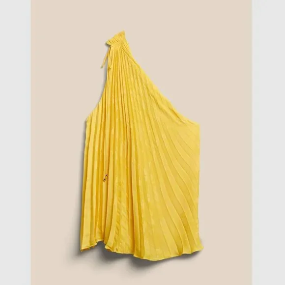 Banana Republic Radiant One-Shoulder Top Yellow - Picture 3 of 9